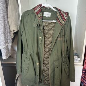 BCBGeneration Women's Green Hooded Jacket